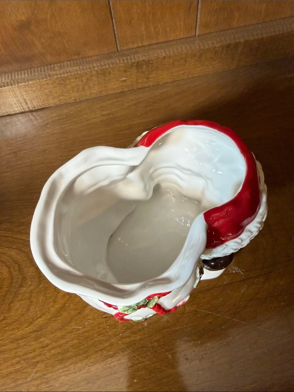Holiday Ceramic Santa Cookie Jar with Gift Sack - Red